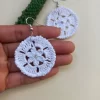 Cart wheel handmade crochet earring 1