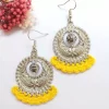 Chandbali yellow handmade crochet earring