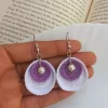 Double circle handmade crochet earrings 1