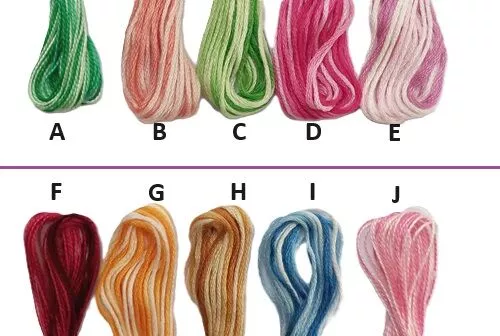 Double shaded handmade crochet colors