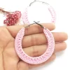 Handmade crochet hoop earrings 1