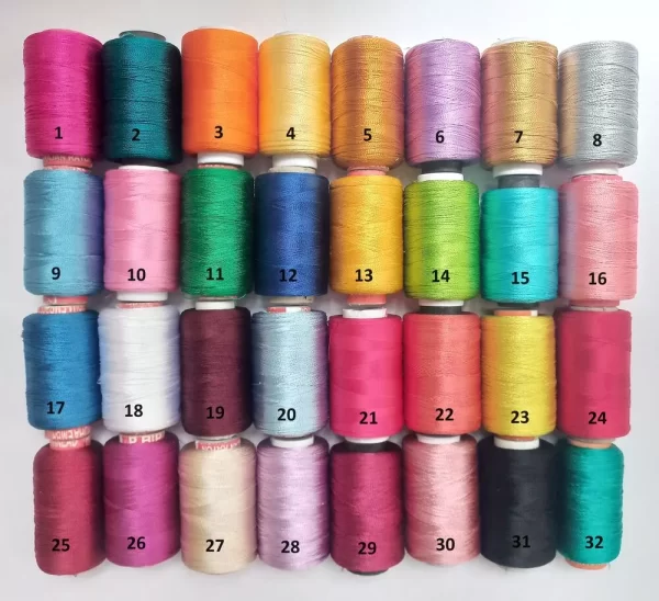 Handmade silk thread colors