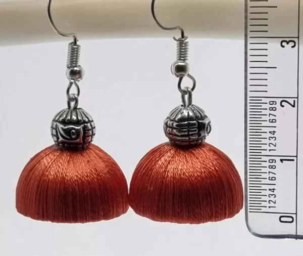 Handmade silk thread jumka earring 2