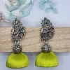 Handmade silk thread peacock jumka earring 1