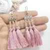 Handmade silk thread tassel earring 2