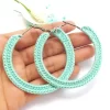 Hoop handamde crochet earrings 1