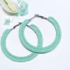 Hoop handamde crochet earrings