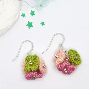 Micro handmade crochet earrings