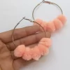 Pom pom handmade crochet earrings 1