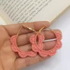 Scallop handmade crochet earrings 1