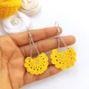 Swing chain handmade crochet earrings 1