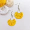 Swing chain handmade crochet earrings