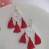 Tassel handmade crochet earrings