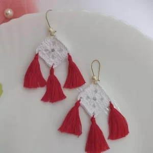 Tassel handmade crochet earrings