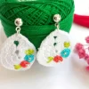 Water drop handmade crochet earring 1