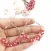 small flower hoop handmade Silk thread earring 2