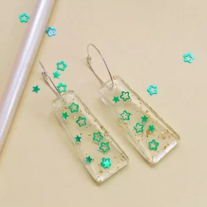 Handmade-rectangularresin-earrings