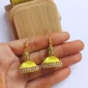 Handmade silk thread buddha earrings