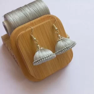 Handmade silk thread jumka earring