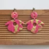 Handmade dangling polymer clay earrings