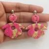 Handmade dangling polymer clay earrings2