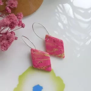 Handmade dangling polymer clay earrings4