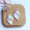 Handmade diamond polymer clay earrings