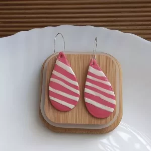 Handmade drop polymer clay earrings