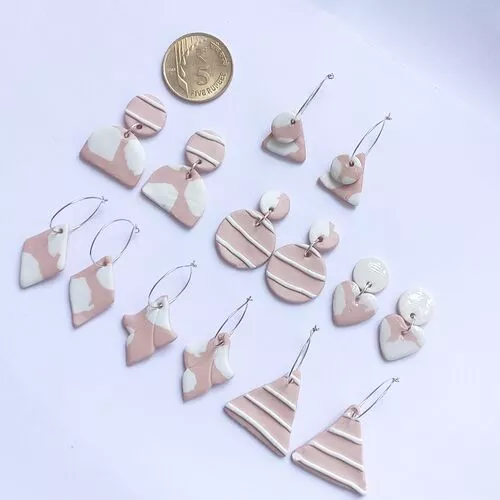 Handmade polymer clay earrings