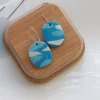 Handmade skyblue polymer clay earrings1