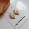 Handmade circle polymer clay earrings5